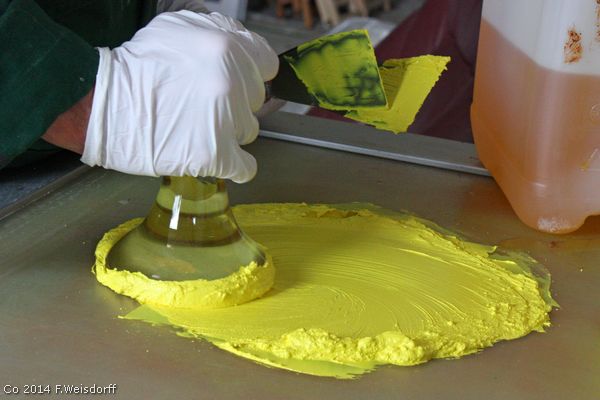 Danish artist who makes her own artist colors