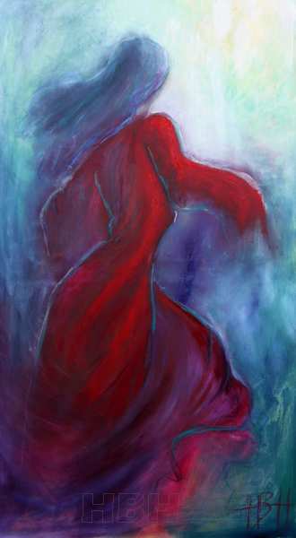 Painting of flamenco dancer